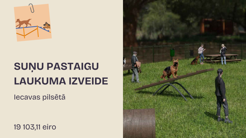 Suņu pastaigu laukums Iecavā