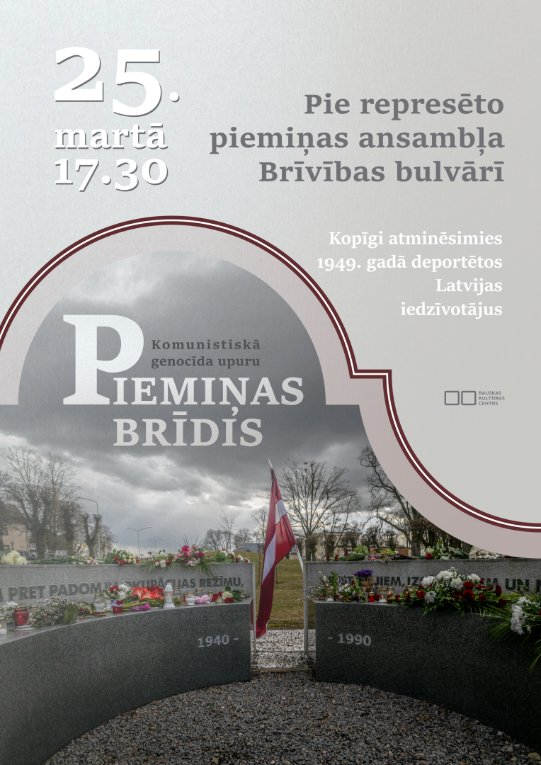 1949. gada komunistiskā genocīda upuru piemiņas brīdis Bauskā