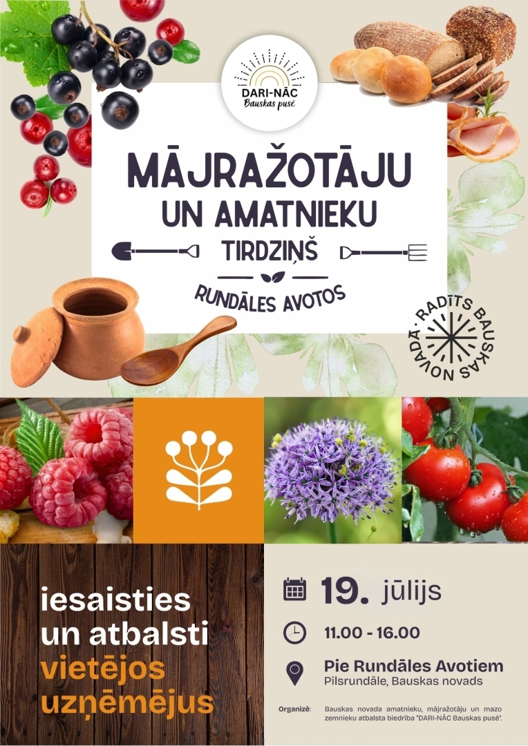 Mājražotāju tirdziņš pie Rundāles Avotiem