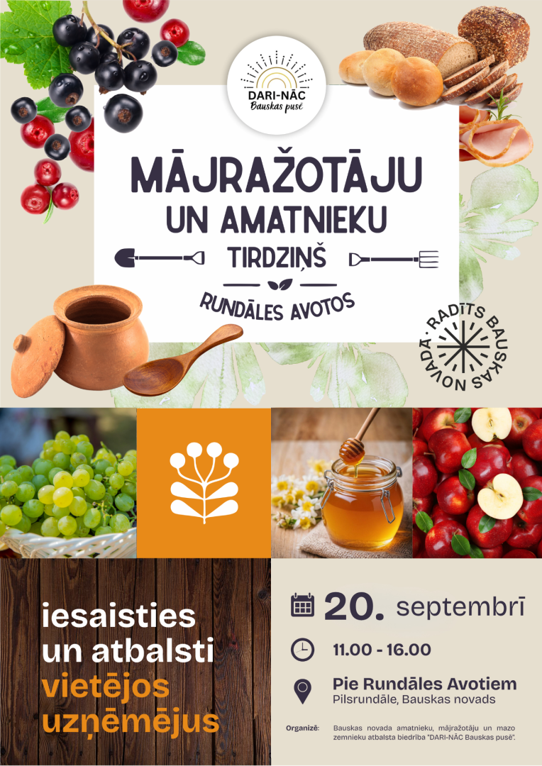 Mājražotāju tirdziņš pie Rundāles Avotiem