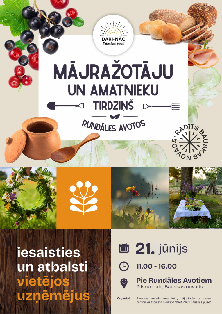 Mājražotāju tirdziņš pie Rundāles Avotiem