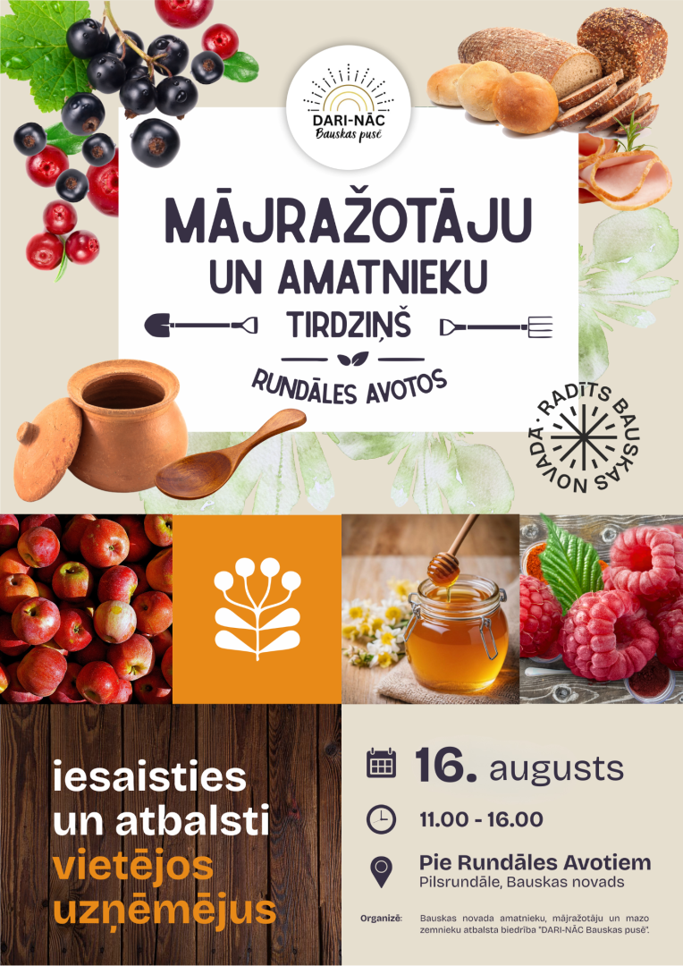 Mājražotāju tirdziņš pie Rundāles Avotiem