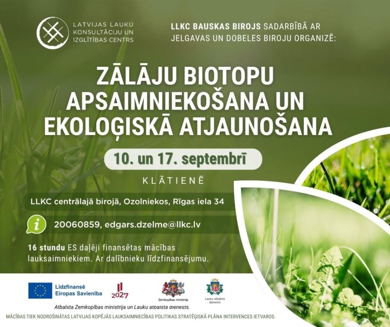 Zālāju biotopu apsaimniekošana