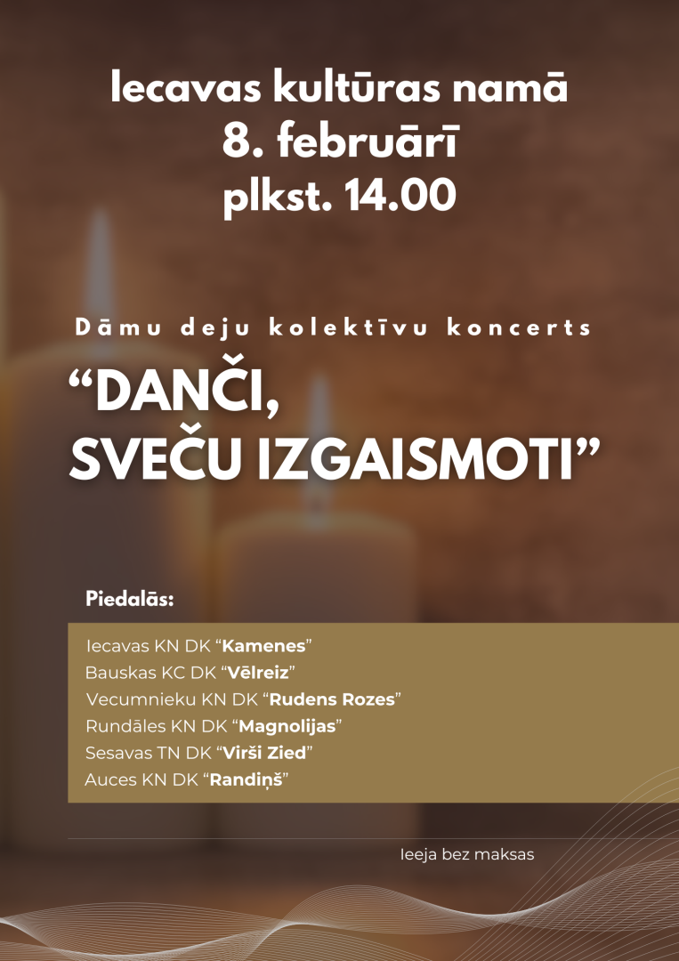Danči, sveču izgaismoti