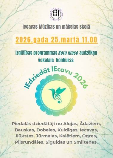 Vokālistu konkurss ''IEdziedāt IEcavu 2026''