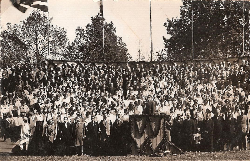Pirmo Bauskas novada Dziesmu svētku kopkoris 1933. gada 5. jūnijā