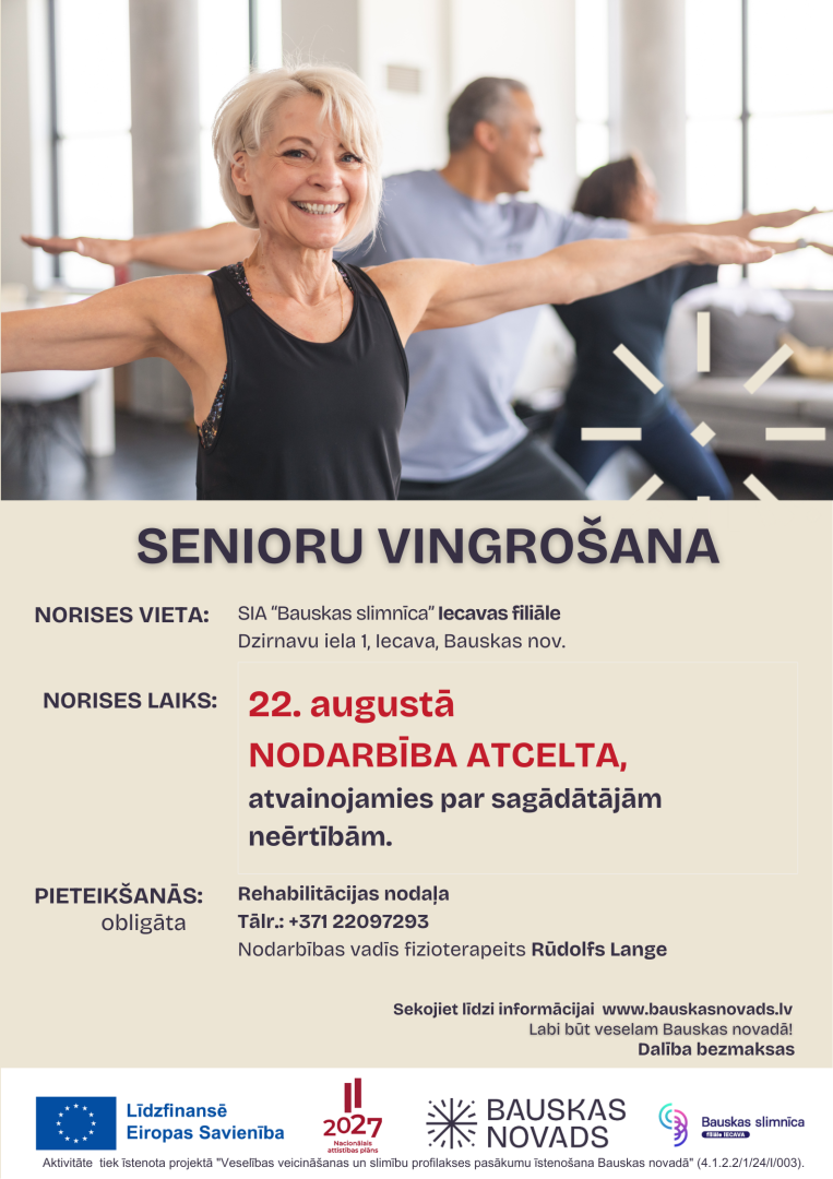 Vingrošana atcelta