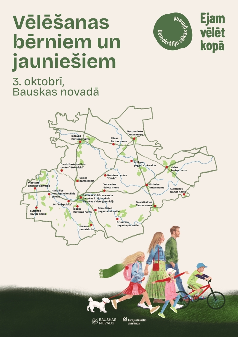 Vēlēšanu iecirkņi bērniem un jauniešiem Bauskas novadā