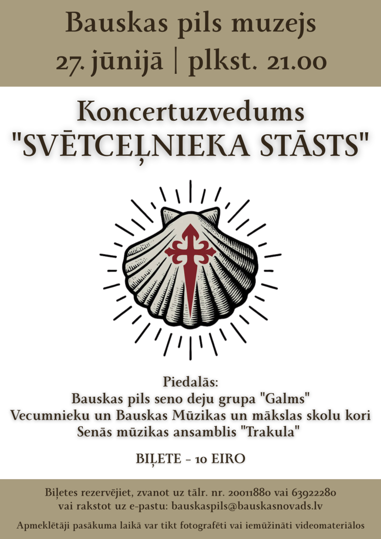 Bauskas pils muzejs ielūdz uz koncertuzvedumu “Svētceļnieka stāsts”