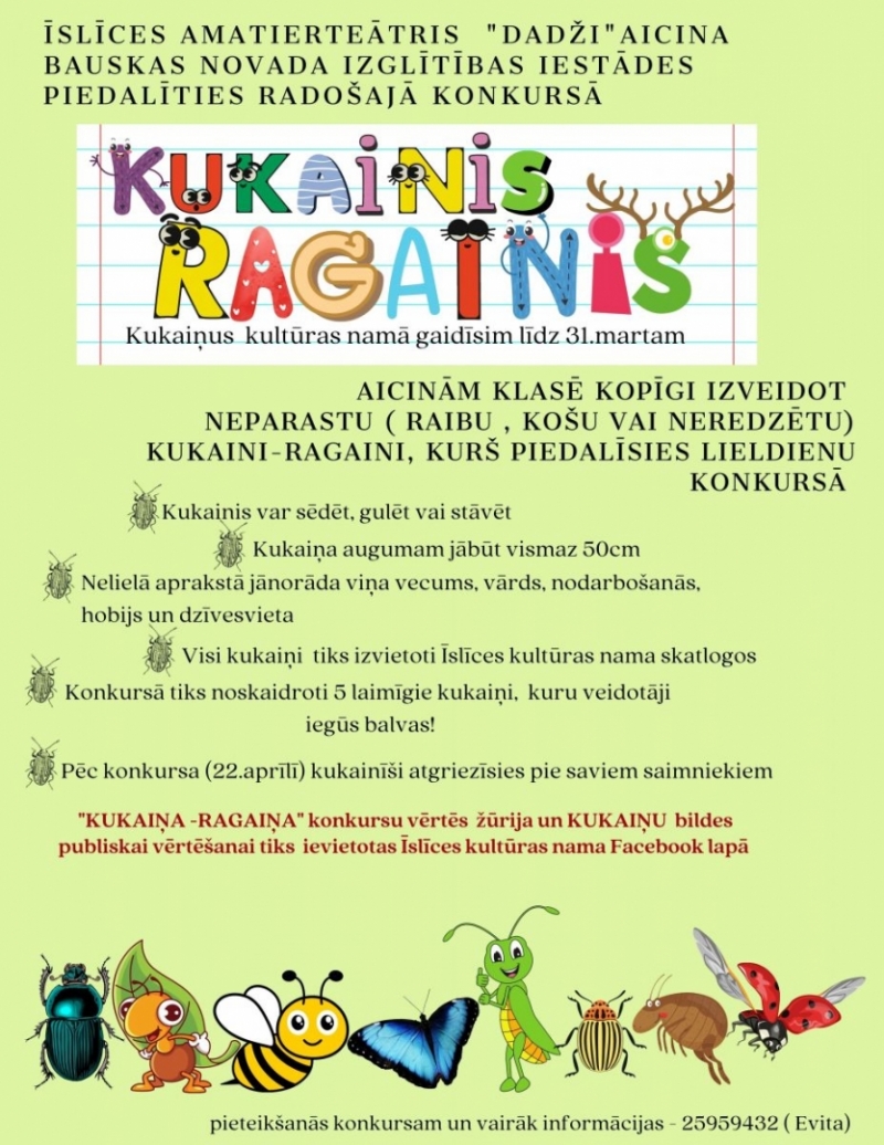 Izglītības iestādes aicina piedalīties radošā konkursā