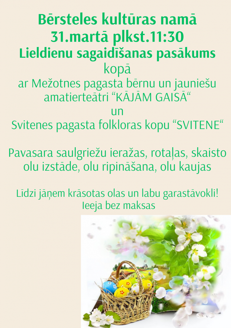 Lieldienu sagaidīšanas pasākums