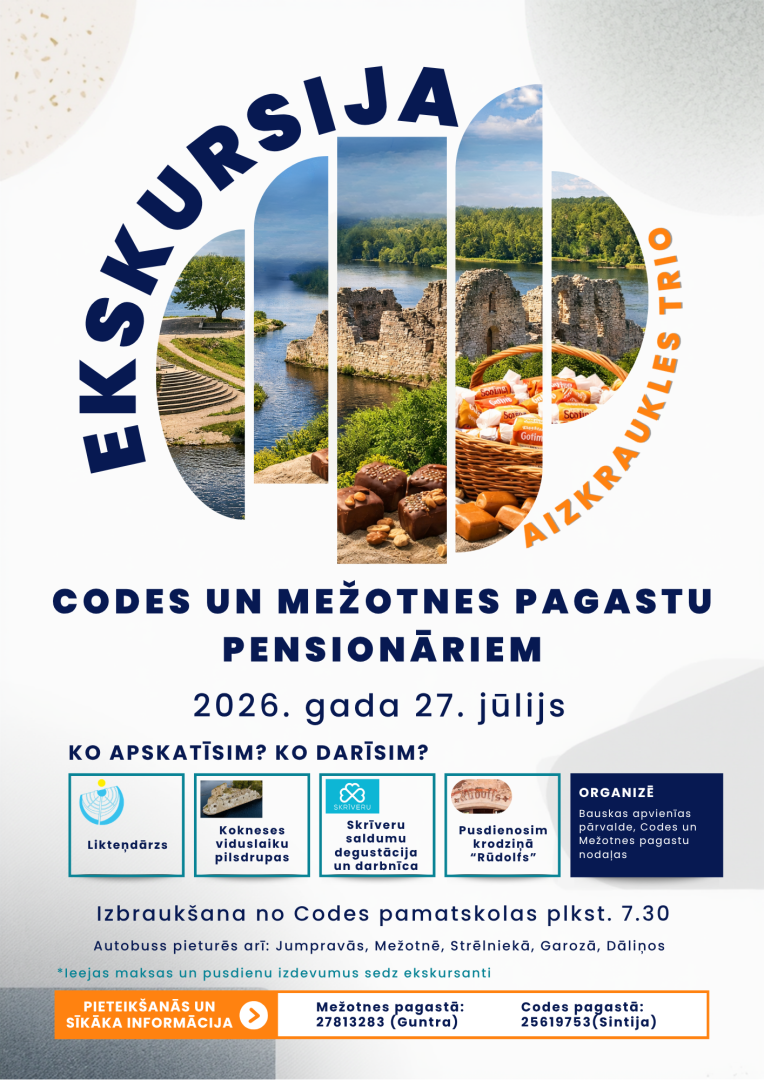 Ekskursija Codes un Mežotnes pagastu pensionāriem