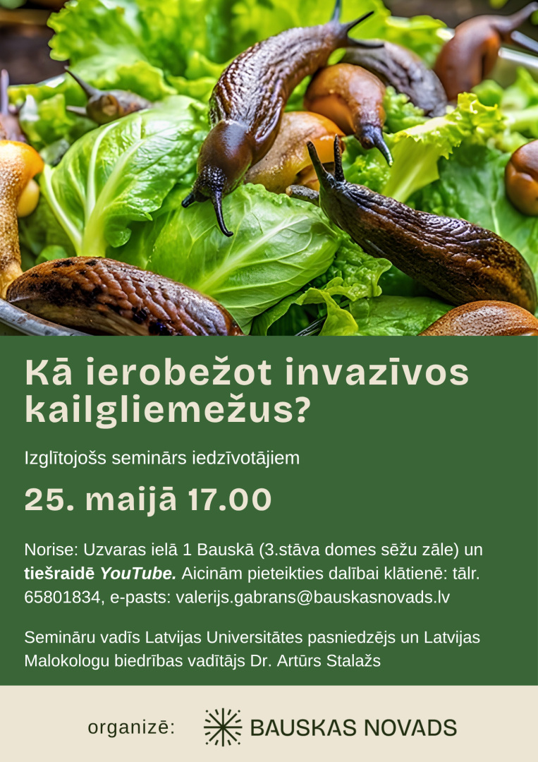 Izglītojošs seminārs par kailgliemežiem