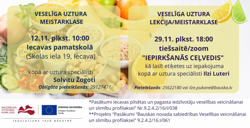 Veselīga uztura meistarklase