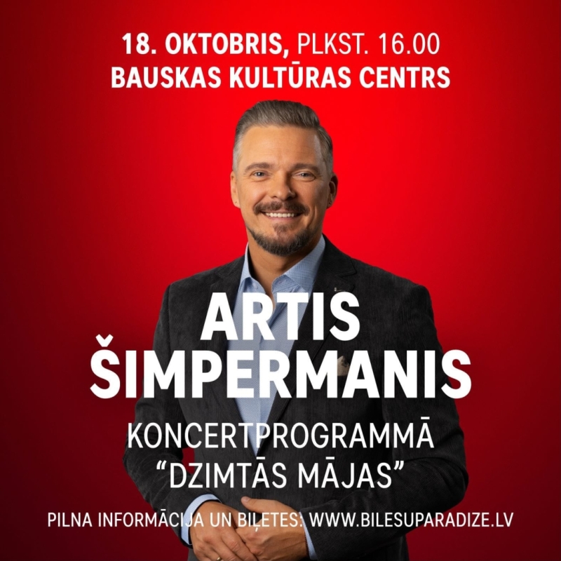 Arta Šimpermaņa koncertprogrammas "Dzimtās mājas" afiša