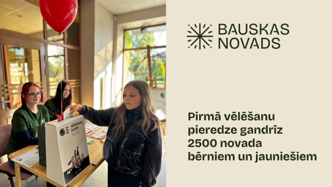 Pirmā vēlēšanu pieredze gandrīz 2500 novada bērniem un jauniešiem