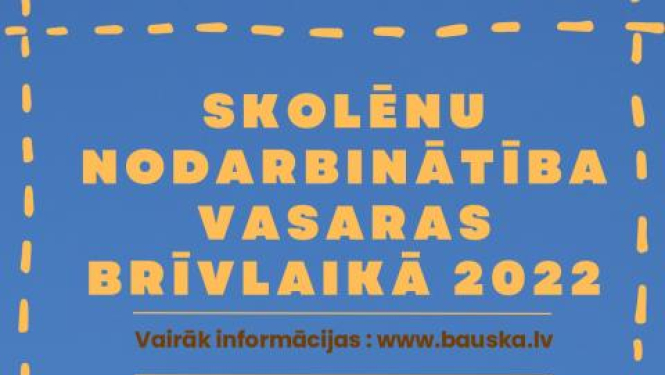 Pašvaldība organizē skolēnu nodarbinātību vasaras brīvlaikā