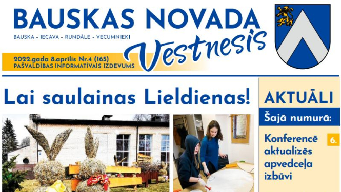 Iznācis „Bauskas Novada Vēstnesis" aprīļa numurs
