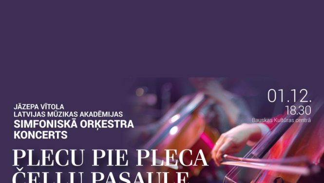 JVLMA simfoniskā orķestra koncerts «Plecu pie pleca. Čellu pasaule»