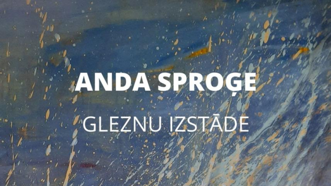 Mākslinieces Andas Sproģes jubilejas gleznu izstāde “Saruna ar sevi”