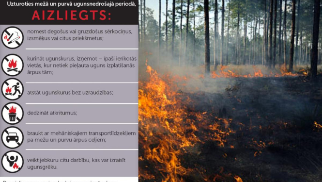 Meža ugunsnedrošais laikposms sākas 26. aprīlī