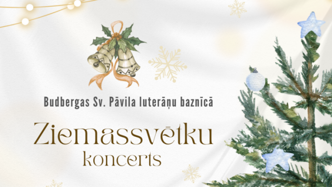 Ziemassvētku afiša ar ziemassvētku eglīti