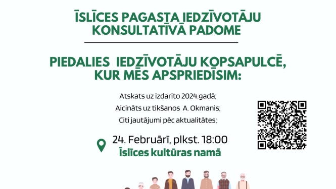 2025. gada 24. februārī plkst. 18.00 Īslīces kultūras namā