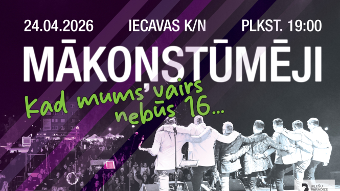 ''Mākoņstūmēju'' koncerts 24-04-2026