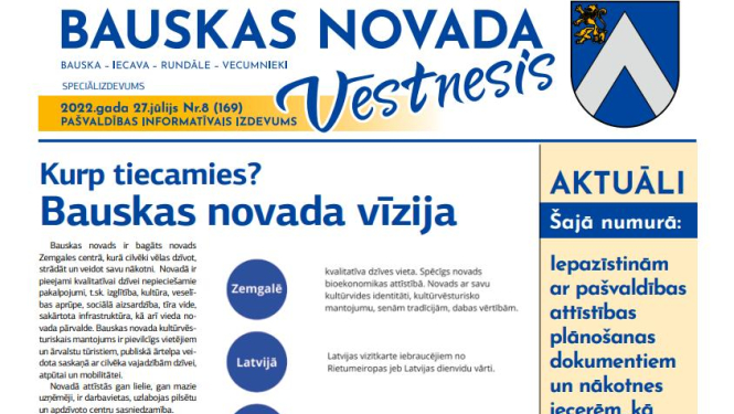 Iznācis pašvaldības informatīvā izdevuma "Bauskas Novada Vēstnesis" speciālizlaidums