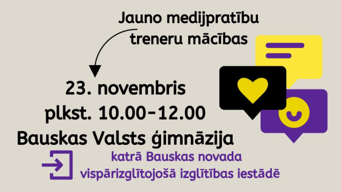 Nodibinājums «ViedDoma» veido Bauskas novada skolu medijpratības treneru tīklu