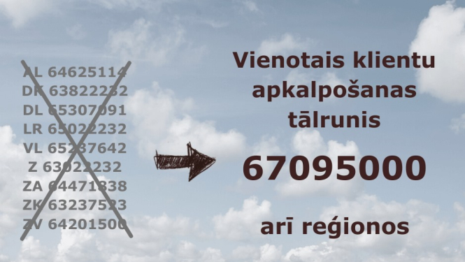LAD pāriet uz vienotu klientu apkalpošanas tālruni 67095000 arī reģionos