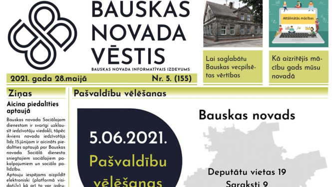 Jaunajā „Bauskas Novada Vēstis" numurā lasiet
