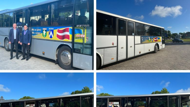 Bauskas novada pašvaldības dāvinātais autobus dodas uz Malinu, Ukrainā