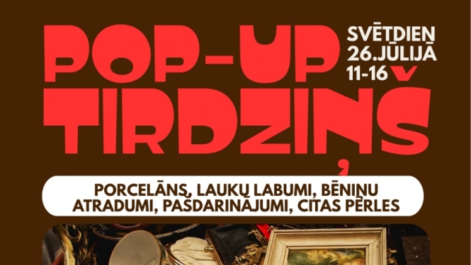 Pop-up tirdziņš lauku sētā