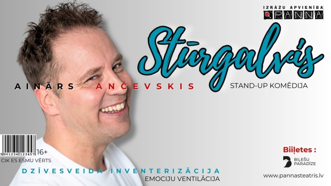 Stand-up komēdija ar Aināru Ančevski “Stūrgalvis” 2025. gada 28. janvārī plkst. 19.00 Bauskas Kultūras centrā