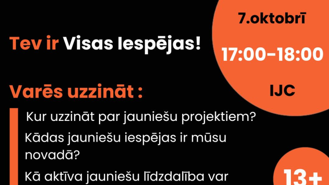 Tev ir visas iespējas!
