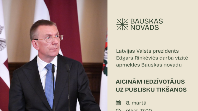 Valsts prezidents 8.martā tiksies ar iedzīvotājiem