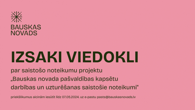 Saistošo noteikumu projekts