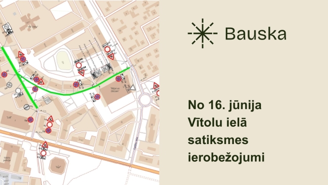 Satiksmes ierobežojumi Vītolu ielā