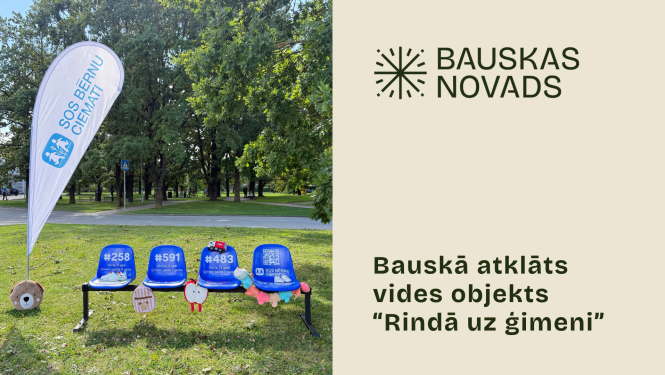 Bauskā atklāts vides objekts “Rindā uz ģimeni”