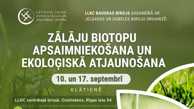 Zālāju biotopu apsaimniekošana