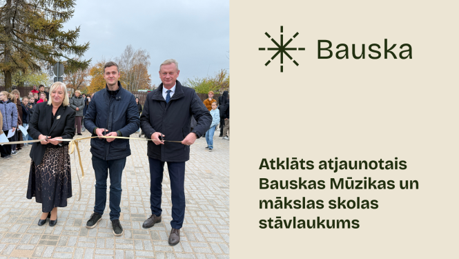 Bauskas Mūzikas un mākslas skolas stāvlaukums ieguvis jaunu un drošu segumu