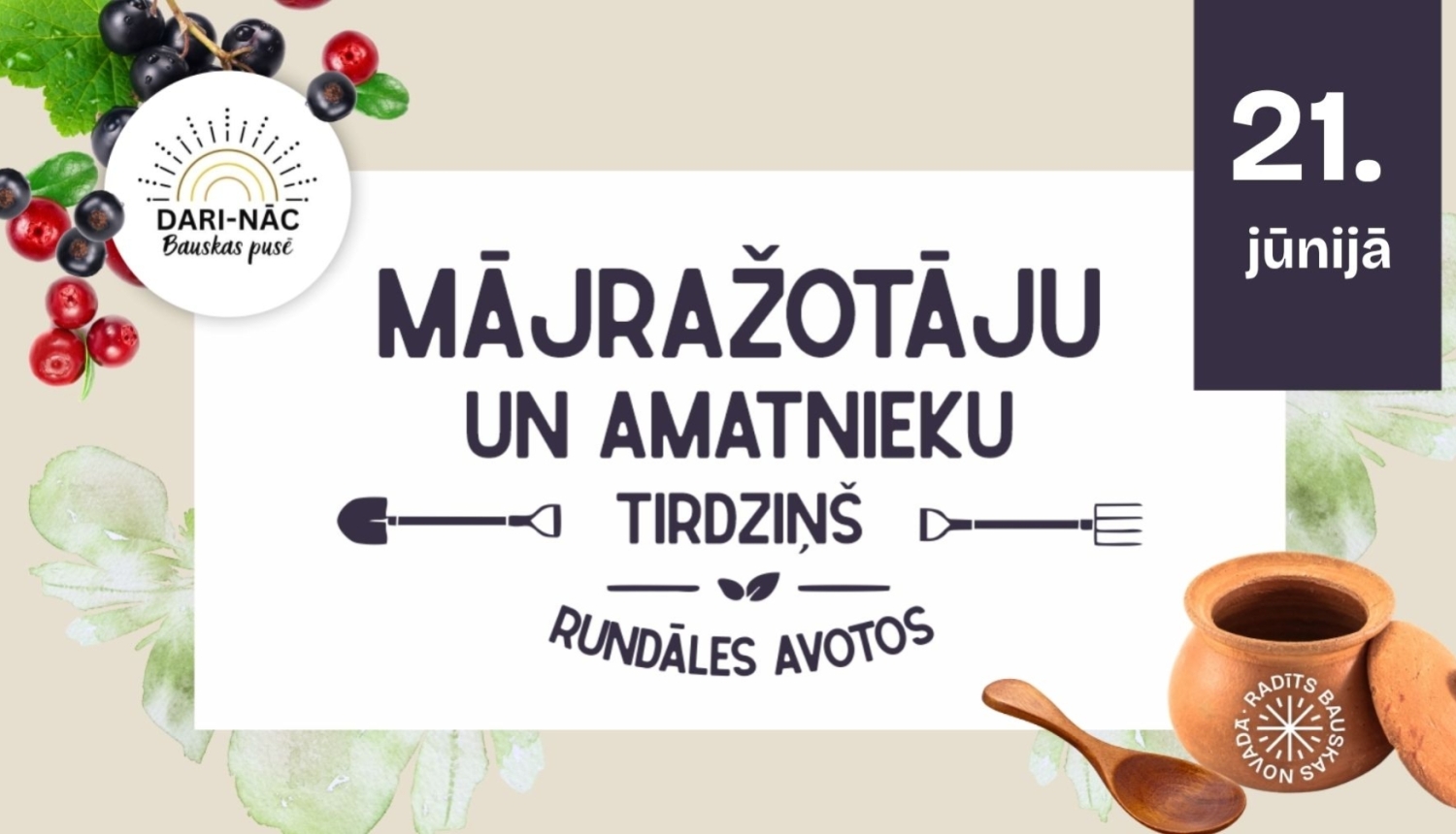 Mājražotāju tirdziņš pie Rundāles Avotiem