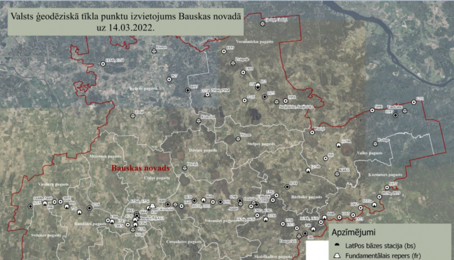 Latvijas Ģeotelpiskās informācijas aģentūra apseko valsts ģeodēziskā tīkla punktus