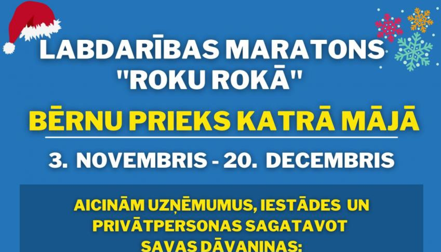 Biedrība «Laiks Jauniešiem» aicina sarūpēt dāvanas sociāli mazāk aizsargāto ģimeņu bērniem