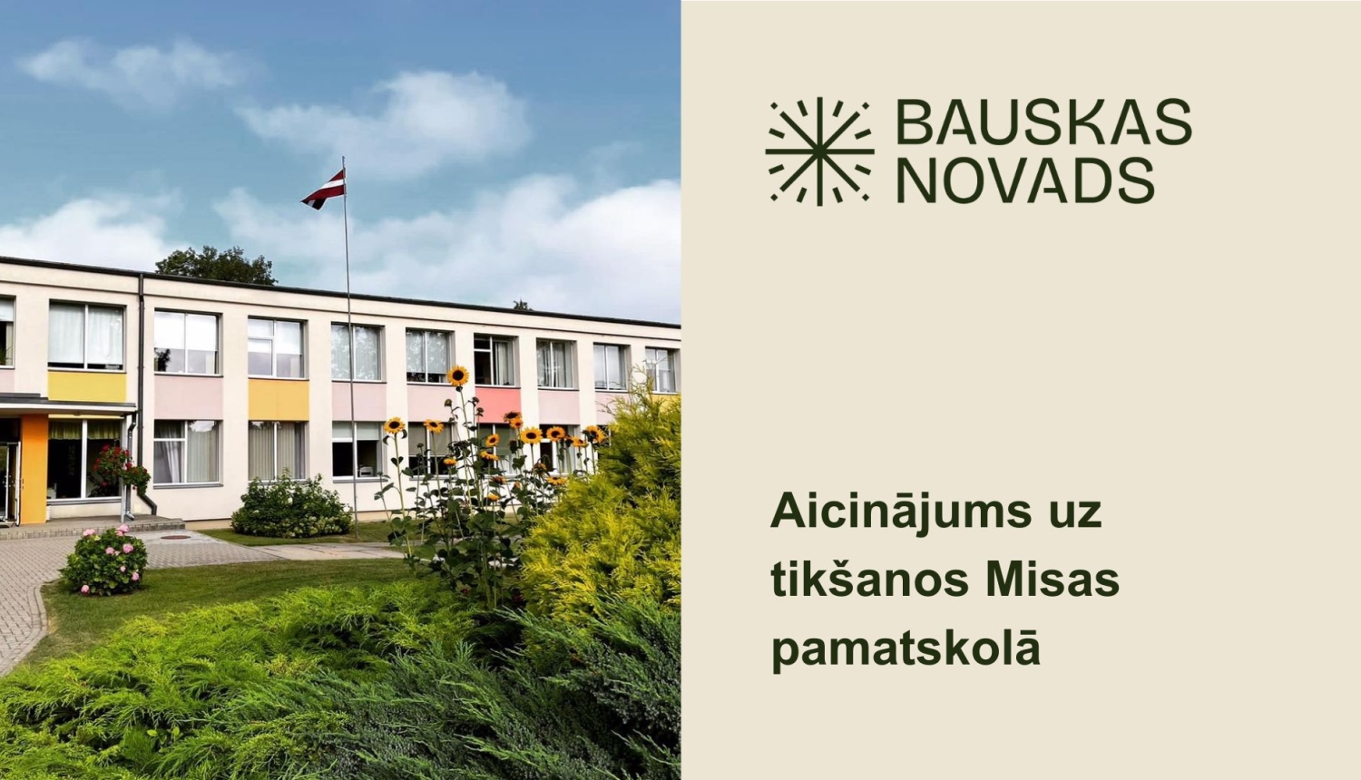 Aicinājums uz tikšanos Misas pamatskolā