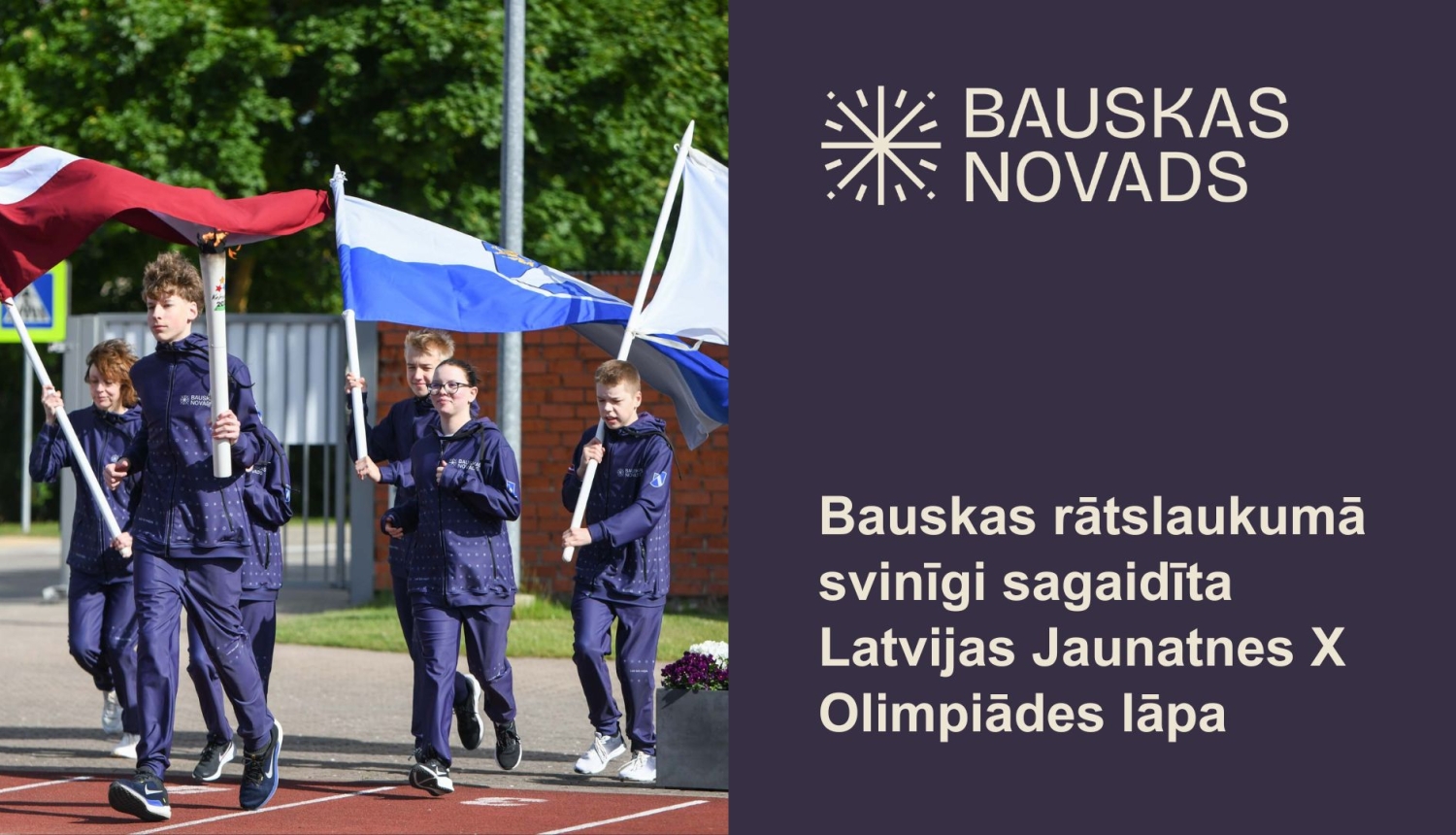 Olimpiskā liesma iedegas Bauskas rātslaukumā