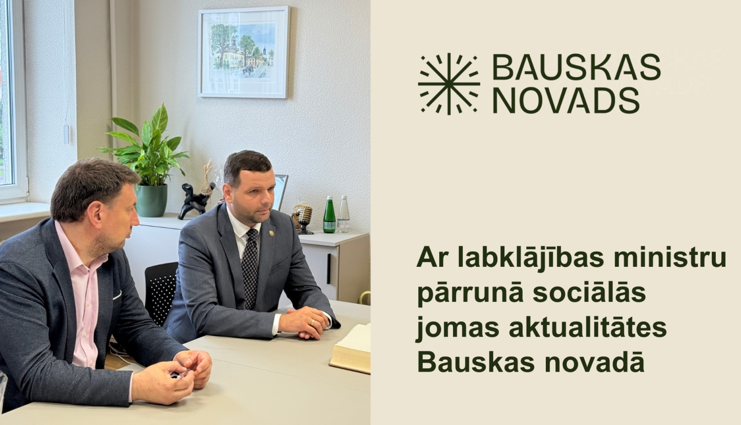 Ar labklājības ministru Reini Uzulnieku pārrunā sociālo pakalpojumu attīstību un atbalstu iedzīvotājiem