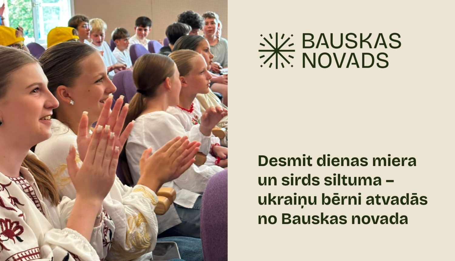 Desmit dienas miera un sirds siltuma – ukraiņu bērni atvadās no Bauskas novada