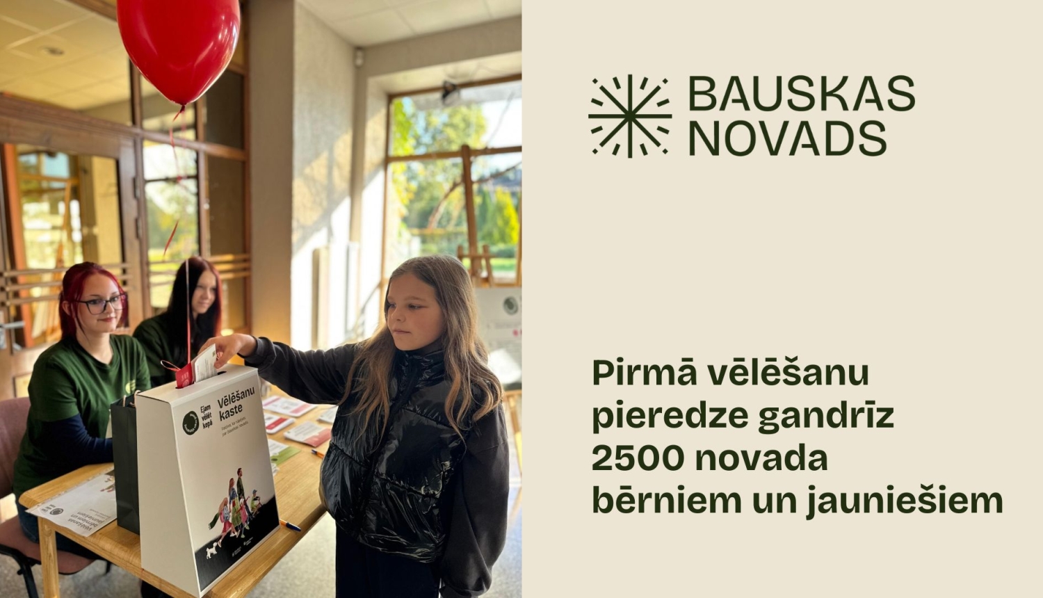 Pirmā vēlēšanu pieredze gandrīz 2500 novada bērniem un jauniešiem
